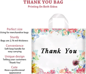 多色大软环手柄塑料袋带手柄服装塑料袋设计 - Product Image 3