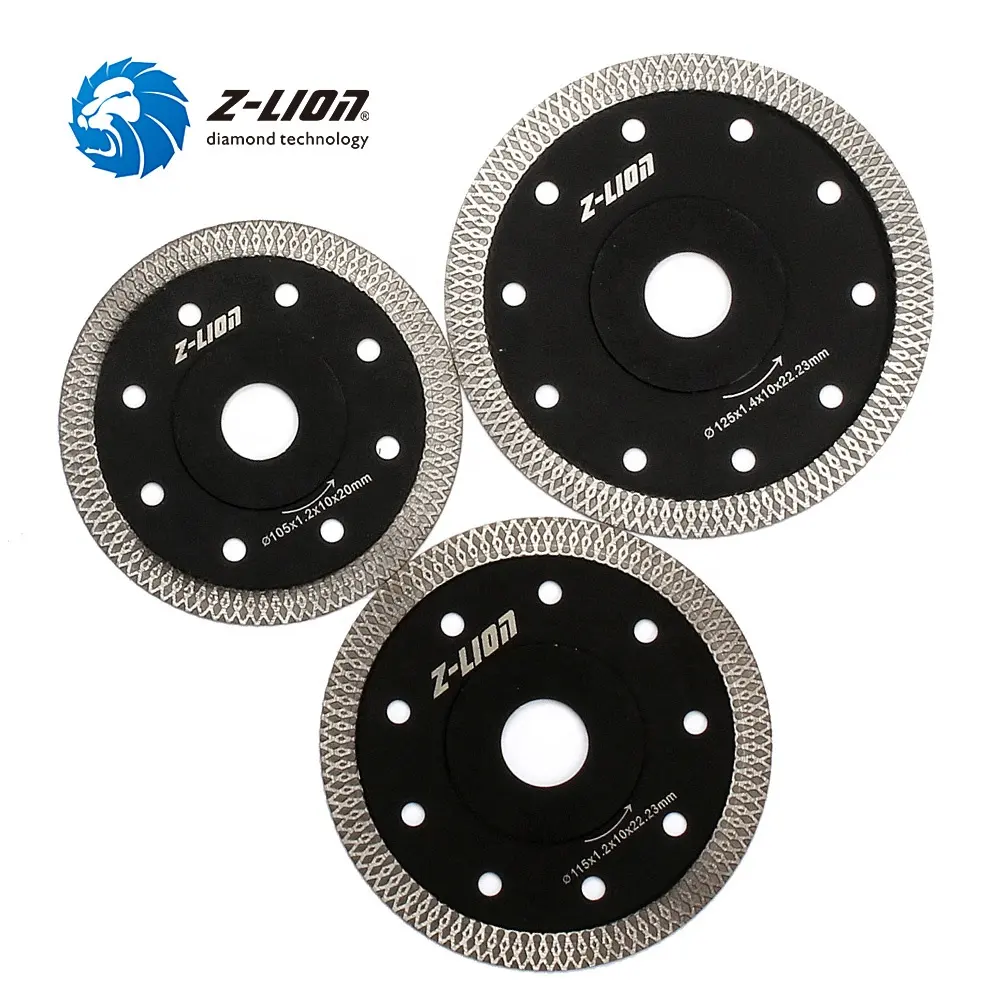 Z-Lion High Quality X Type Diamond Saw Blade For Tile Ceramic Granite Marble Wave Style Diamond Cutting Disc