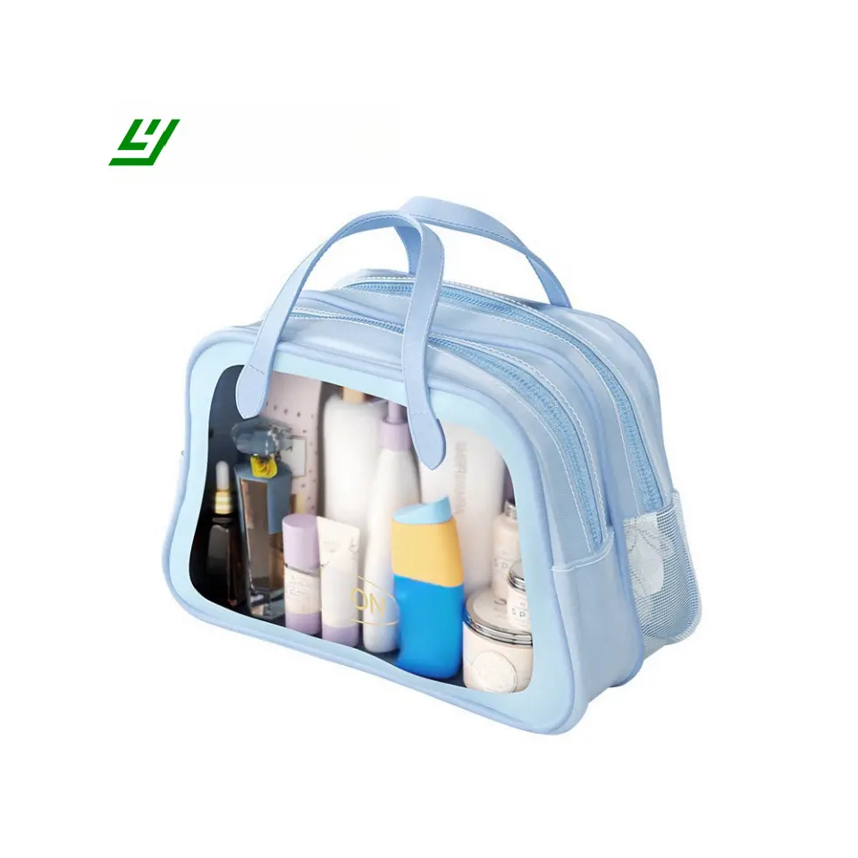 YIHEYI trasparente impermeabile bellezza trasparente da viaggio articoli da toeletta cosmetici Make Up Bag borsa per il trucco da viaggio