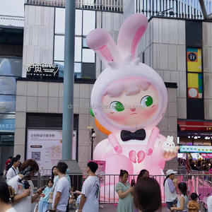 インフレータブルバニー、面白いウサギInflatables、イベントのためのインフレータブル白ウサギを変更するLED色 - Product Image 5