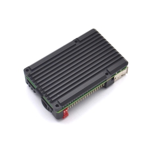 Carcasa de Metal y plata para Raspberry Pi 4B, carcasa negra de aleación de aluminio