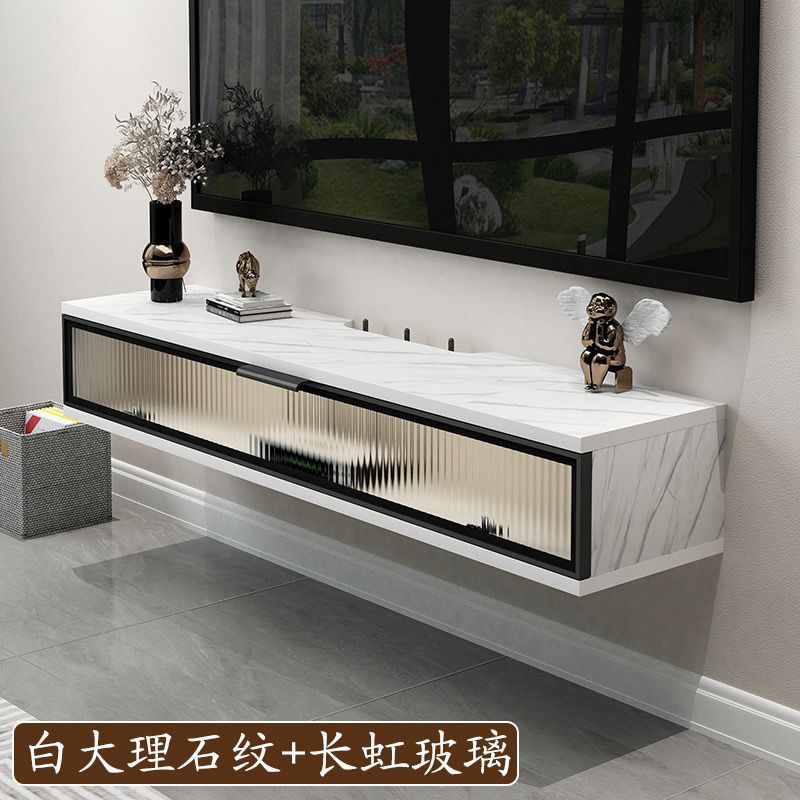 White marble patterned glass door with black trim, frosted glass door