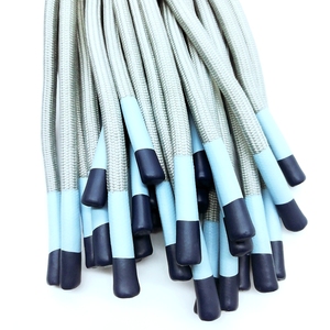 定制拉绳圆形拉绳连帽衫带双色硅胶浸水端 - Product Image 3