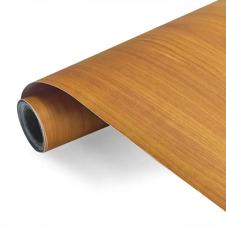 Leicht zu reinigende PVC-Membran folie selbst klebende PVC-Dekor folie aus Holzmaserung
