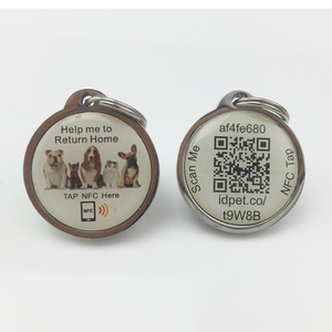 13.56Mhz Thụ Động Không Thấm Nước Epoxy NFC RFID Tag Với Kim Loại Keychain - Product Image 1