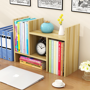 Basit ağaç masaüstü kitaplık organize çocuk kitapları masa depolama rafları ofis öğrenciler modern stil özel - Product Image 6
