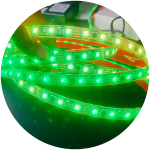 Digitale Programmierung adressierbar schwarz PCB Outdoor IP67 wasserdicht 14,4 W smd5050 60leds/m 16703 ic flexible RGB LED-Streifen