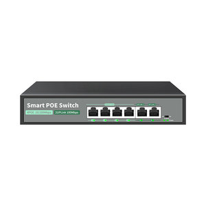 4ポート10/100MbpsイーサネットPOEスイッチIEEE 802.3af/atアップリンクデュアル100Mbps IPカメラCCTVセキュリティ