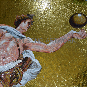 JS MHP-MY06 Apollo Nghệ Thuật Khảm Bức Tranh Tường Thần Thoại Hy Lạp Vàng Khách Sạn Tường Gạch Thủy Tinh Làm Bằng Tay Khảm Hình Ảnh - Product Image 2