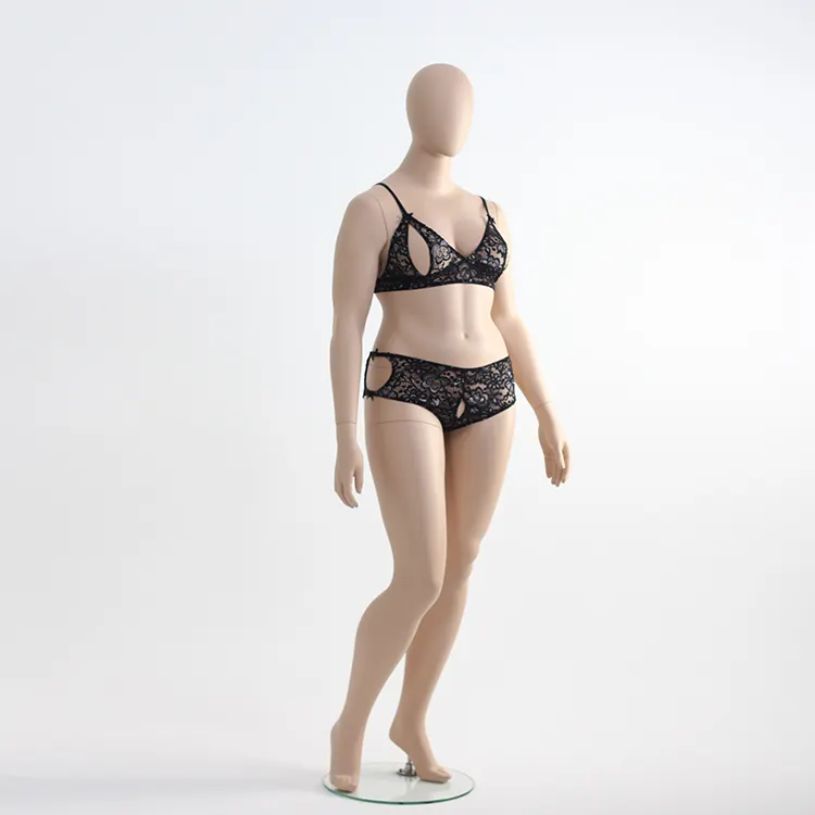 Full Body Ei Hoofd Plus Size Glasvezel Vrouwelijke Dikke Mannequin