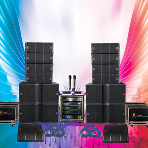Pro210 set dahil 8 üstleri ve 4 bas 2 monitörler tamamen set amp işlemci mikser ve kablosuz mikrofonlar flightcase ve kablolar fişler - Product Image 4