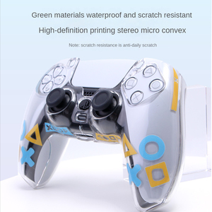 Funda protectora de cristal para mando de juegos, accesorios creativos con personalidad anticaída, funda rígida para PS5 y PS4 - Product Image 2