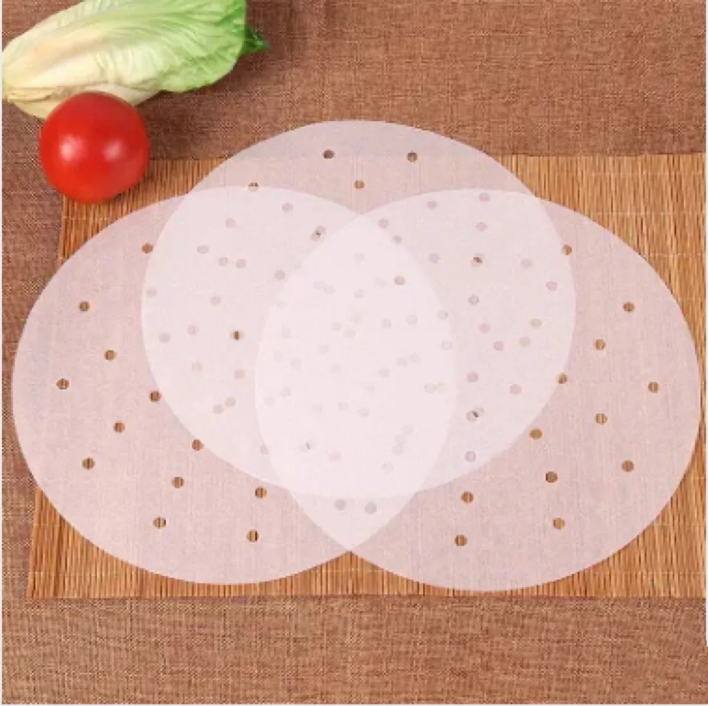 Factory Wholesale Hot Selling Heat- Resistant Kitchen Non-stick Perforated Parchment Bamboo Steamer Paper
