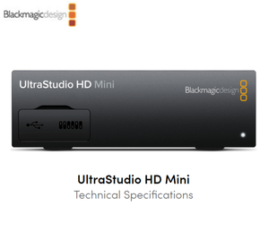 Blackmagic <strong>Design</strong> UltraStudio HD Mini 3G-SDI Analog YUV NTSC/PAL <strong>Inputs</strong> Dual Link 3G-SDI Output Broadcast Video Capture <strong>Device</strong>