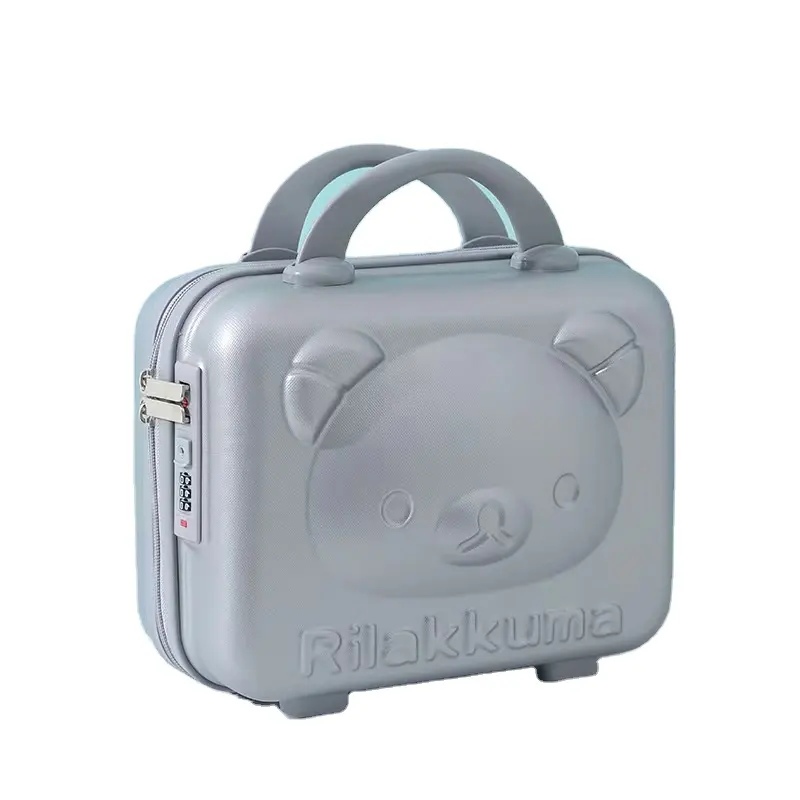 Toptan el bagaj karikatür ayı Mini şifre çantası 14 inç hediye seyahat kozmetik durumda