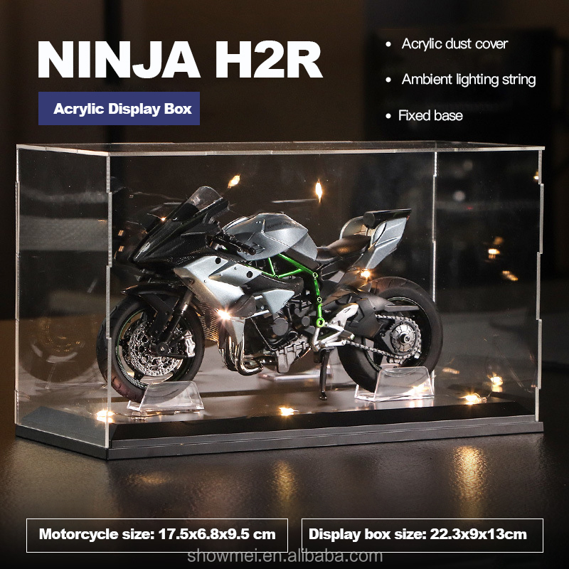Kawasaki NNJA-H2R - Blu + Acrilico + Illuminazione + Base