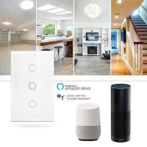 US <strong>AU</strong> No Neutral Tuya Zigbee 1 2 3 4 Gang Smart Touch Wall Switch Alexa <strong>Remote</strong> Control Timer Smart Home Smart Light Glass Switch - Product Image 6