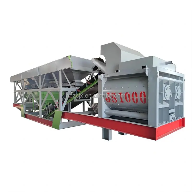 Small Mobile Portable Forced Concrete Mixing Station With Pneumatic Discharge Concrete Mixing Station 50M3/H For Sale Unique