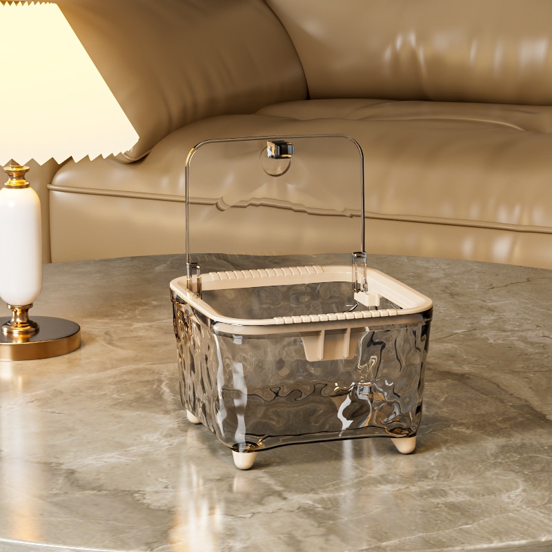 Couverture de petite bombe ondulée d'eau de luxe légère grise