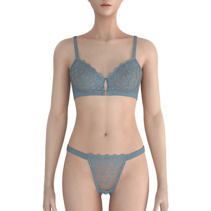 Wholesale Comfortable Seamless Lace Lingerie Set For Women Sexy Print Bra And Panty With