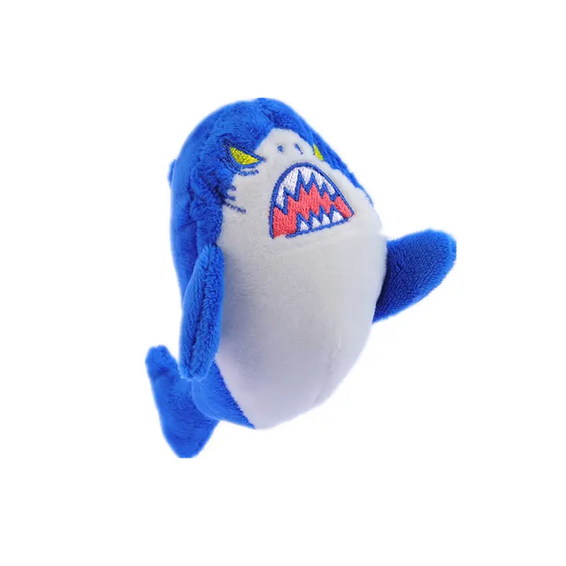 EE1201 jouet de poupée d'animal en peluche Mini requin en colère porte-clés en peluche pour sac de Machine à griffes pendentif poupée requin en peluche porte-clés