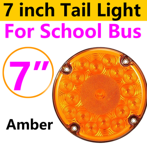 Best Seller in <strong>America</strong> 7 Inch Round Amber Red School Bus LED Rear Signal Lamp Turn Stop Brake Tail <strong>Light</strong> for Transit Vehicles