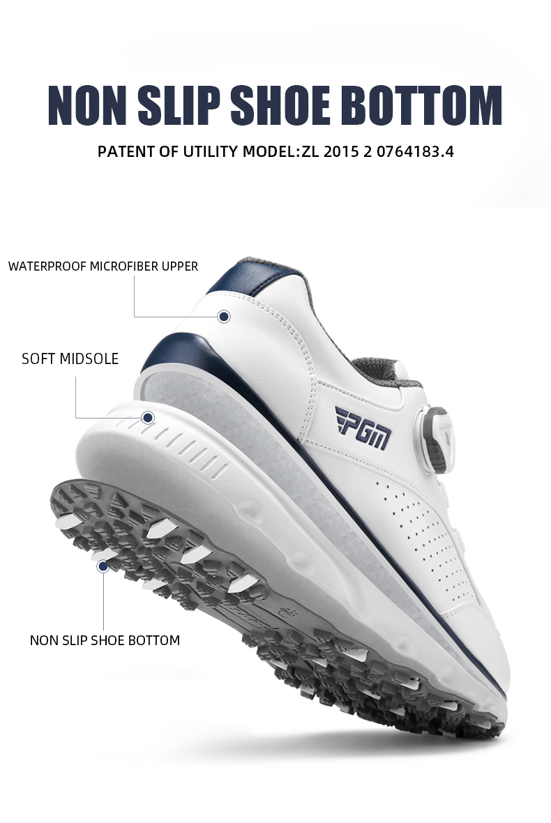 PGM XZ245 custom breathable comfortable golf shoes knob shoelace anti