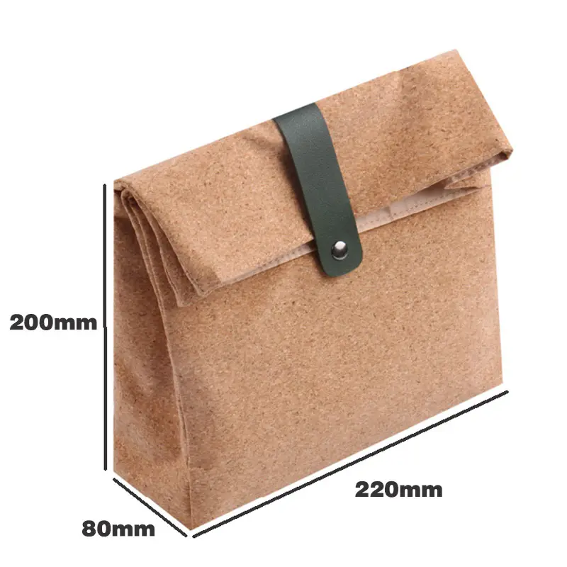 Customized Promotional Cork 210D PVC leather comfortable Make Up bag store goods cosmetic bag storage bag