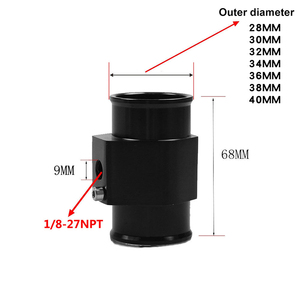 อะแดปเตอร์เซ็นเซอร์วัดอุณหภูมิน้ำหม้อน้ำแบบท่อขนาด 38 มม. สำหรับรถแข่ง พร้อมข้อต่อและแคลมป์ - Product Image 5