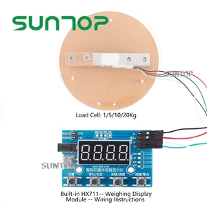 HX711 <strong>Digital</strong> Load Cell Module, <strong>Weight</strong> <strong>Sensor</strong> A/D Module with Display 24 Bit Weighing Scale Smart <strong>Arduino</strong> Load Cell <strong>Arduino</strong>