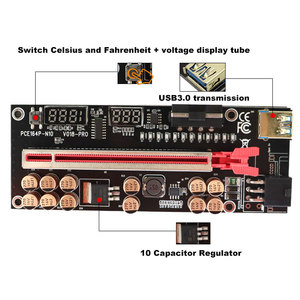 Ver018 Pro Newest Pcie Riser Card 1X to 16X Temperature <strong>Control</strong> USB3.0 Graphics Card <strong>Pci</strong>-e Adapter Cable - Product Image 4