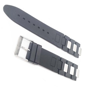 Sản Phẩm Mới Thay Thế Silicone Cao Su Màu Đen 20 Mm Dây Đeo Đồng Hồ Ban Nhạc Cho Xe-Tier Đồng Hồ 21 - Product Image 2