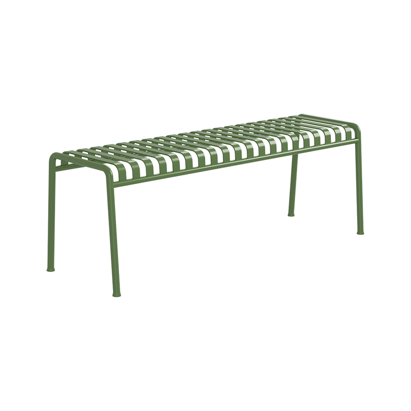 Banc: vert: longueur 70 largeur 35 hauteur 45
