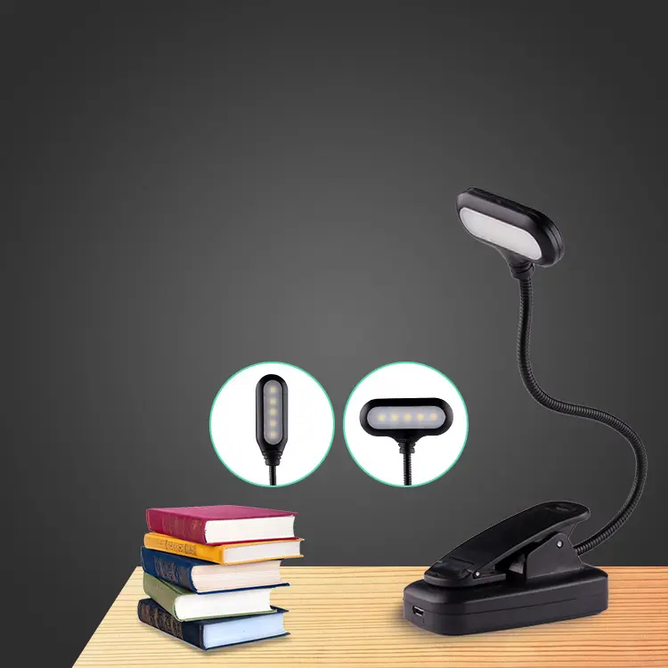 Lâmpada de mesa Kids Room USB Recarregável Flexível Clipe Dobrável Inteligente Estudo Ler Learn Book Led Light Estudante Portátil Mini Leitura