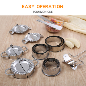 Dụng Cụ Làm Bánh Manjia Bánh Bao Khuôn Ép Bằng Tay Khuôn Làm Bánh Bằng Thép Không Gỉ Bộ Dụng Cụ Làm Bánh Bao Nhồi Muỗng Bột Vòng Cắt - Product Image 4