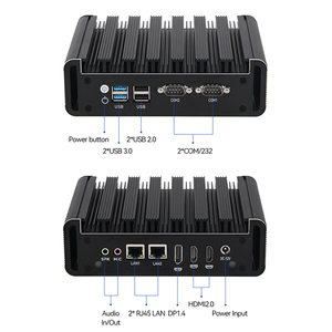 12VミニPCインテルN100 CPU DDR4 RAM RJ45 LAN RS232 COM HD DP 4KトリプルディスプレイWifi6インダストリアルコンピュータ - Product Image 1