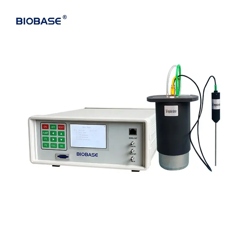 Biobase เครื่องวัดการหายใจในดินจีน CO2ทดสอบความชื้นความชื้น ac/dc เครื่องวัดความชื้นในดินจอแสดงผล LCD ความจุขนาดใหญ่สำหรับห้องปฏิบัติการ