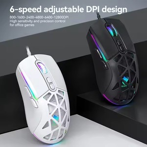 Großhandel Optical Wired Gaming RGB-Maus Honeycomb Design 12000dpi Ergonomische optische RGB-Makro programmierung Computer Gaming Mouse - Product Image 4
