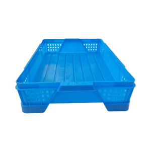 Caja de plástico de alta resistencia PP para melocotón, malla apilable plegable, caja de verduras para almacenar pan, función de anidación, almacenamiento eficiente