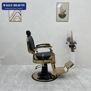 Wally güzellik pibbs capo berber koltuğu baber salon mobilya barbershop için kuaför koltuğu altın sandalye - Product Image 6