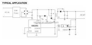 OB2263電流モードPWMコントローラICバッテリー充電器電源アダプタセットトップボックス電源オープンフレームSMPS OB2263MP - Product Image 4
