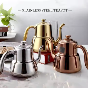 1L/1.5L/2l不锈钢材质茶壶咖啡茶壶活叶茶壶带注水水壶 - Product Image 5