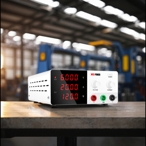 NICE-POWER-Fuente de alimentación de CC con interruptor de 1200W de alta potencia para laboratorio, 60V, 20A, entrada ajustable, salida única de 220V con perilla codificadora