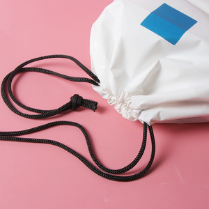 定制商标印花大PE塑料拉绳袋化妆抽绳袋礼品包装袋 - Product Image 4