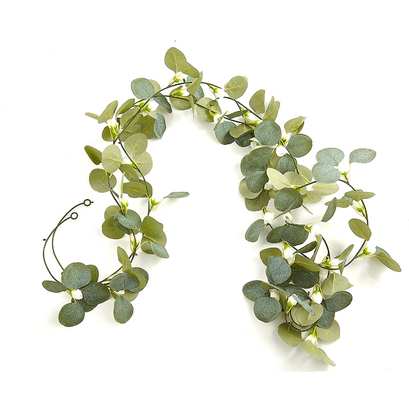 2m soft vine 3-pronged eucalyptus with white flowers