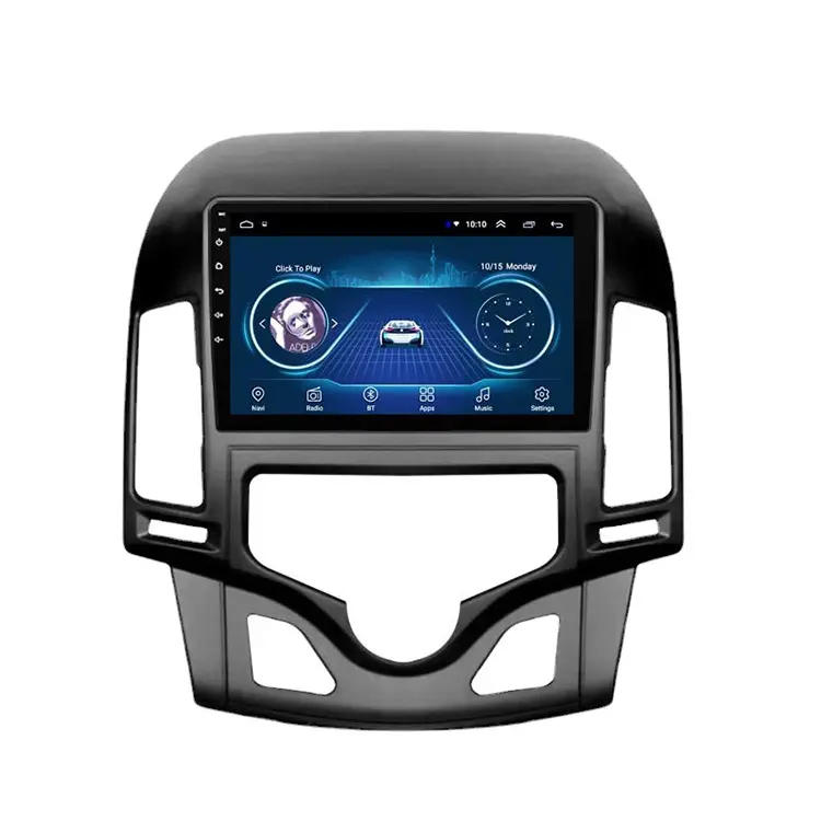 9 inç dokunmatik ekran Wifi Bluetooth Carplay 2 Din radyo Android multimedya oynatıcı Hyundai I30 için 2007 2008 2009 2010 2011