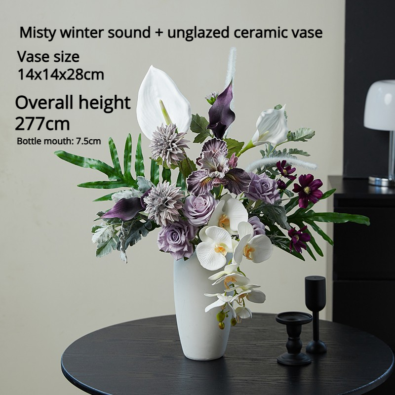 Foggy Winter Melody + Unglazed Ceramic Vase