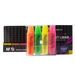 M & G elegante marcador resaltador 4 colores vivos perfumada tinta fluorescente marcador de punta cónica resaltador conjunto - Product Image 6