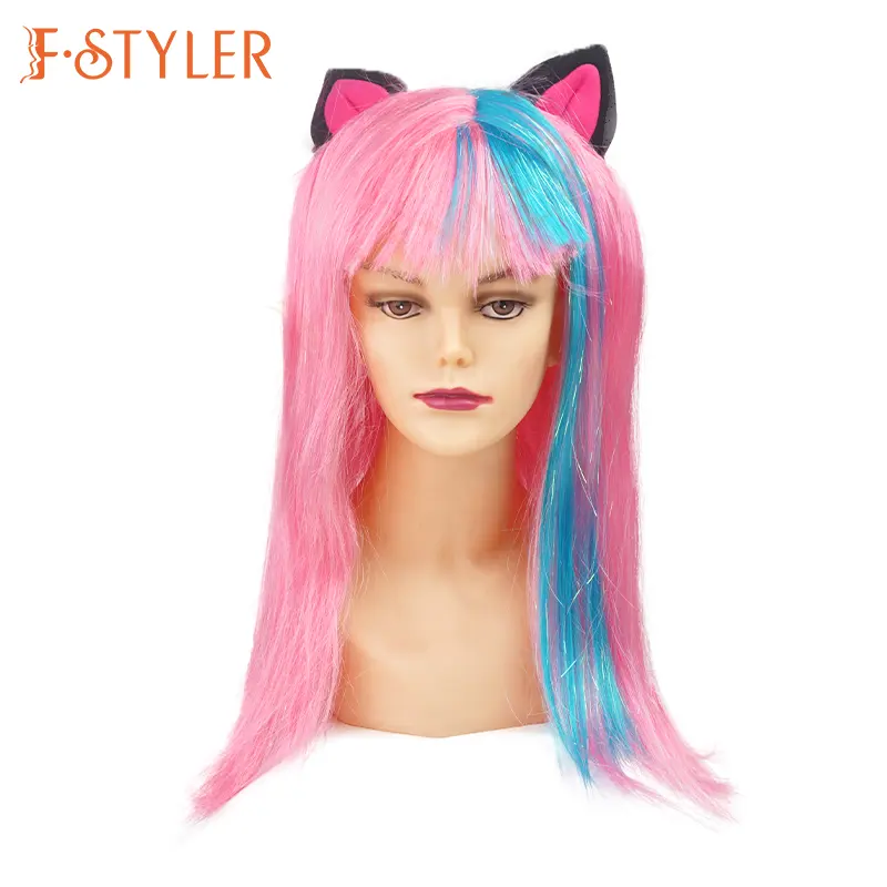FSTYLER 2024 RTS vendita calda cosplay capelli sintetici parrucche per feste parrucche vendita all'ingrosso vendita all'ingrosso di articoli in eccedenza da un dollaro