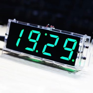 4-stelliges DIY Digital LED Clock Kit Lichts teuerung Temperatur Datum Uhrzeit Anzeige mit transparentem Gehäuse - Product Image 2